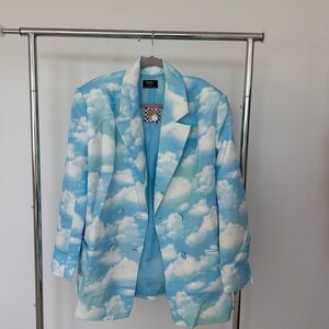 Dressed In Lala Cloud Print Women's Blazer